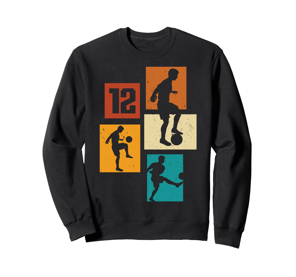 12Th Birthday Soccer Player Football Sweatshirt - Unique Graphic Men Women