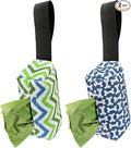 Dog Poop Bag Holder for Leash, 2 Pack Dog Poop Bag Dispenser, Sturdy and Guaranteed Leakproof Poop Bag Holders for Leashes, Dog Waste Bag Holder, Unscented, 2 Dispenser and 30 Bags By PobbY