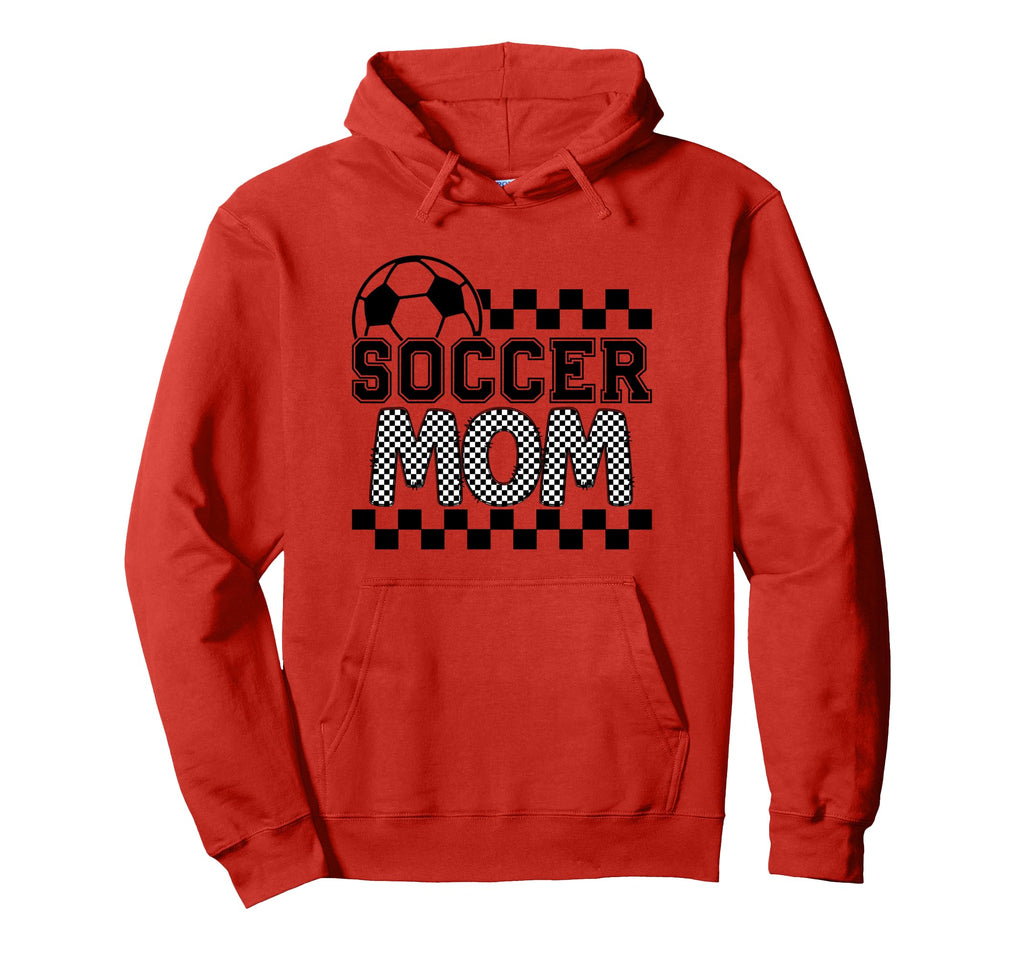 Soccer Mom Checker Checkered Hoodie - Unique Graphic Unisex