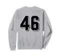 Number 46 Backside 80S 90S Team Sweatshirt - Casual Everyday Wear Unisex
