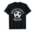 Brooke County Soccer Distressed 90S T-Shirt - Unique Graphic Men Women