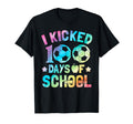 I Kicked 100 Days School Soccer Students T-Shirt - Graphic Print Unisex