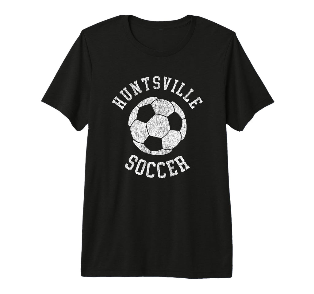 Huntsville Soccer Distressed 90S Tri T-Shirt - Aesthetic Graphic Unisex