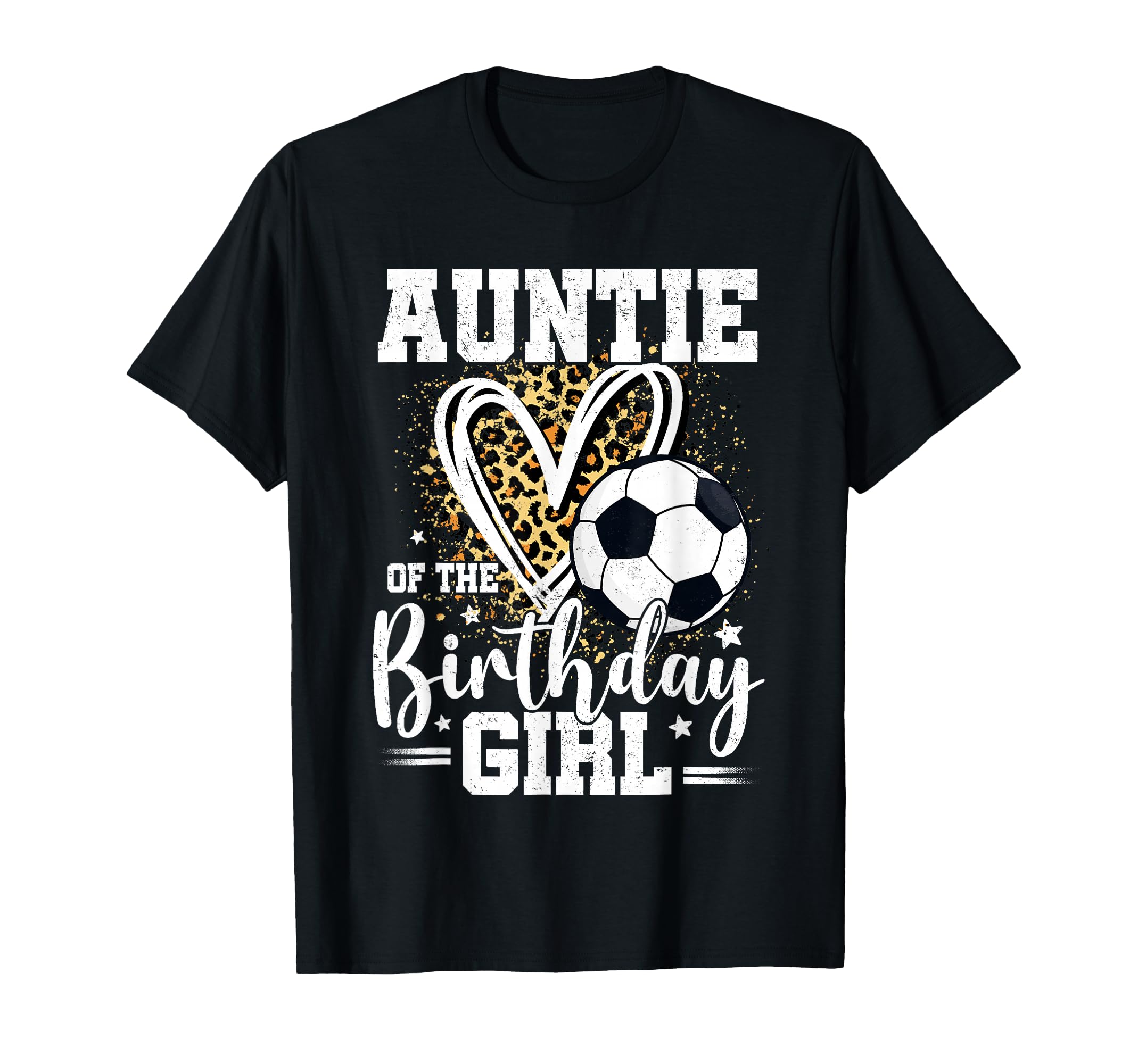 Auntie Birthday Soccer Ball Auntie T-Shirt - Minimalist Print Men Women