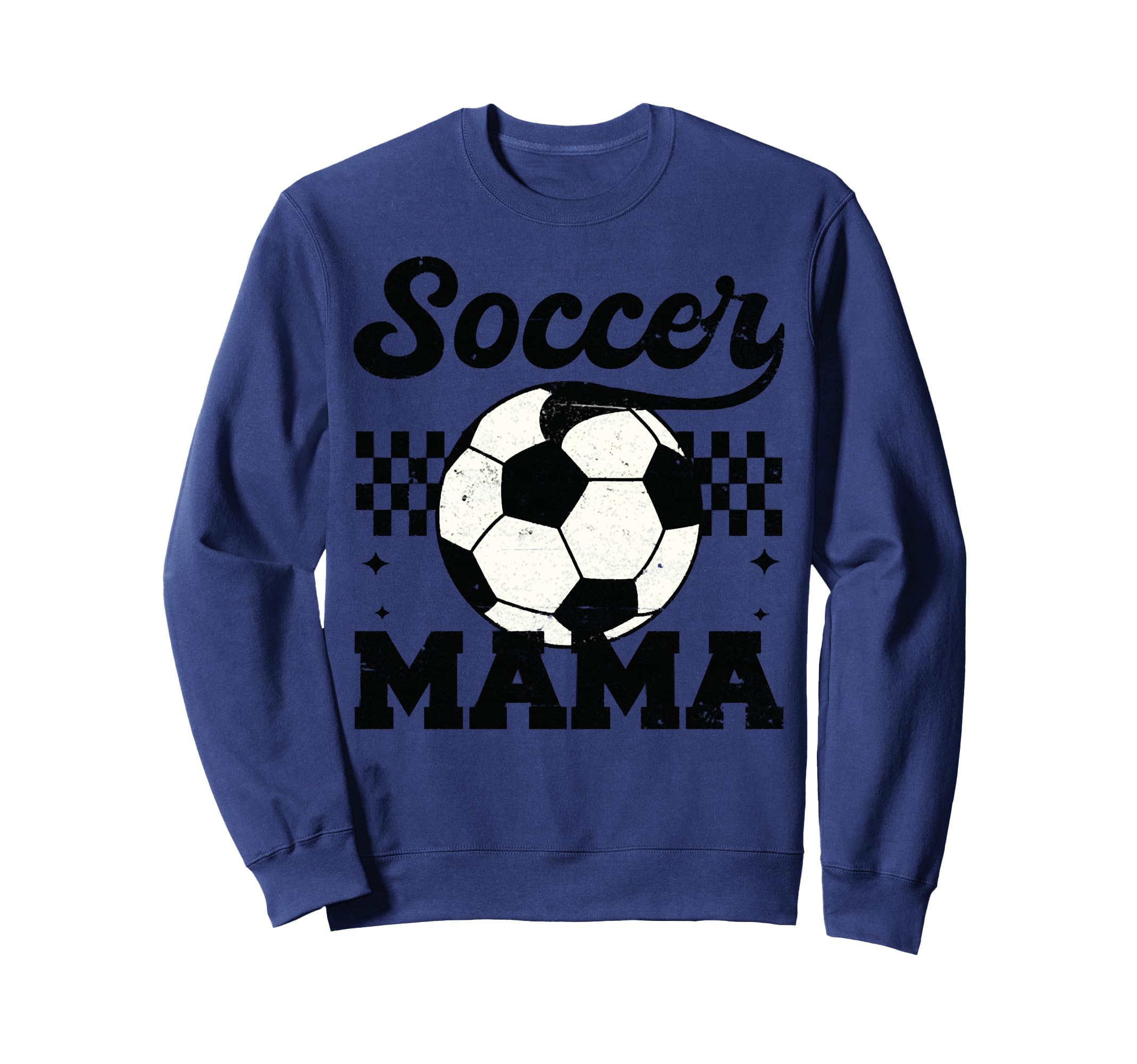 Checkered Soccer Mama Soccer Sweatshirt - Casual Everyday Wear for Adults