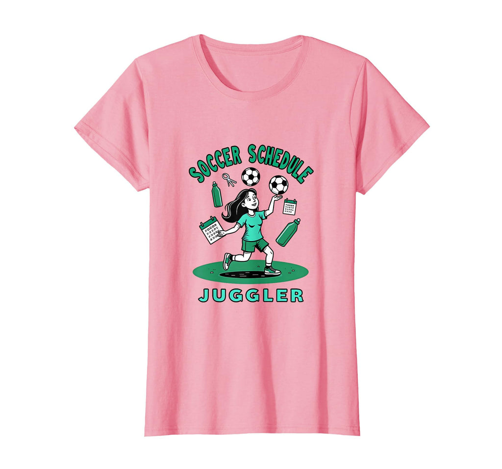 Soccer Schedule Juggler Funny T-Shirt - Casual Everyday Wear for Adults