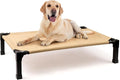 Heeyoo Elevated Dog Bed, Cooling Raised Pet Cot with Chew Proof Washable Breathable Mesh and Metal Frame, Portable Dog Cot Bed with No-Slip Feet for Outdoor or Indoor Use