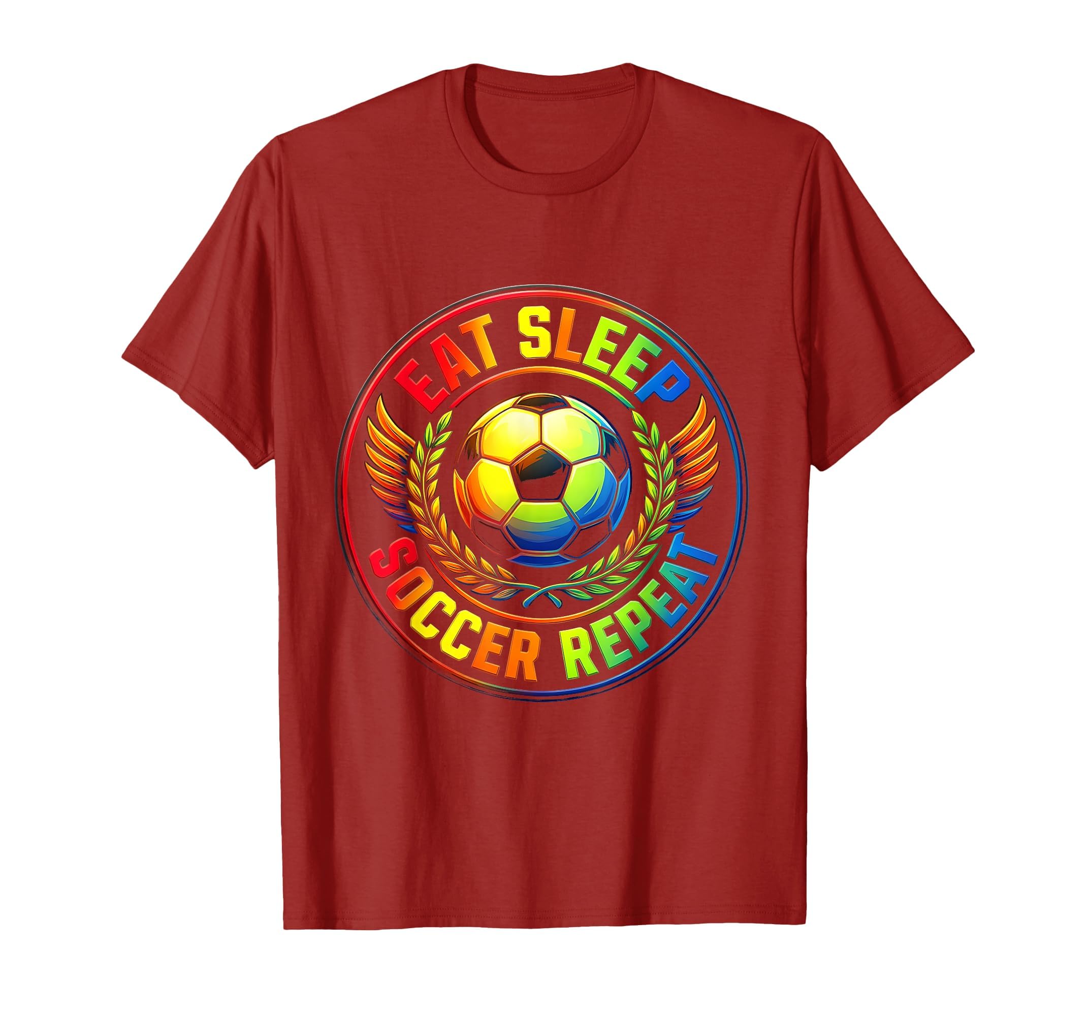 Eat Sleep Soccer Repeat Fan T-Shirt - Graphic Print Men Women