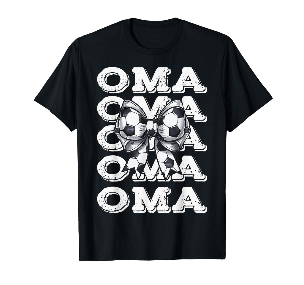 Coquette Soccer Oma Matching Family T-Shirt - Minimalist Print for Adults