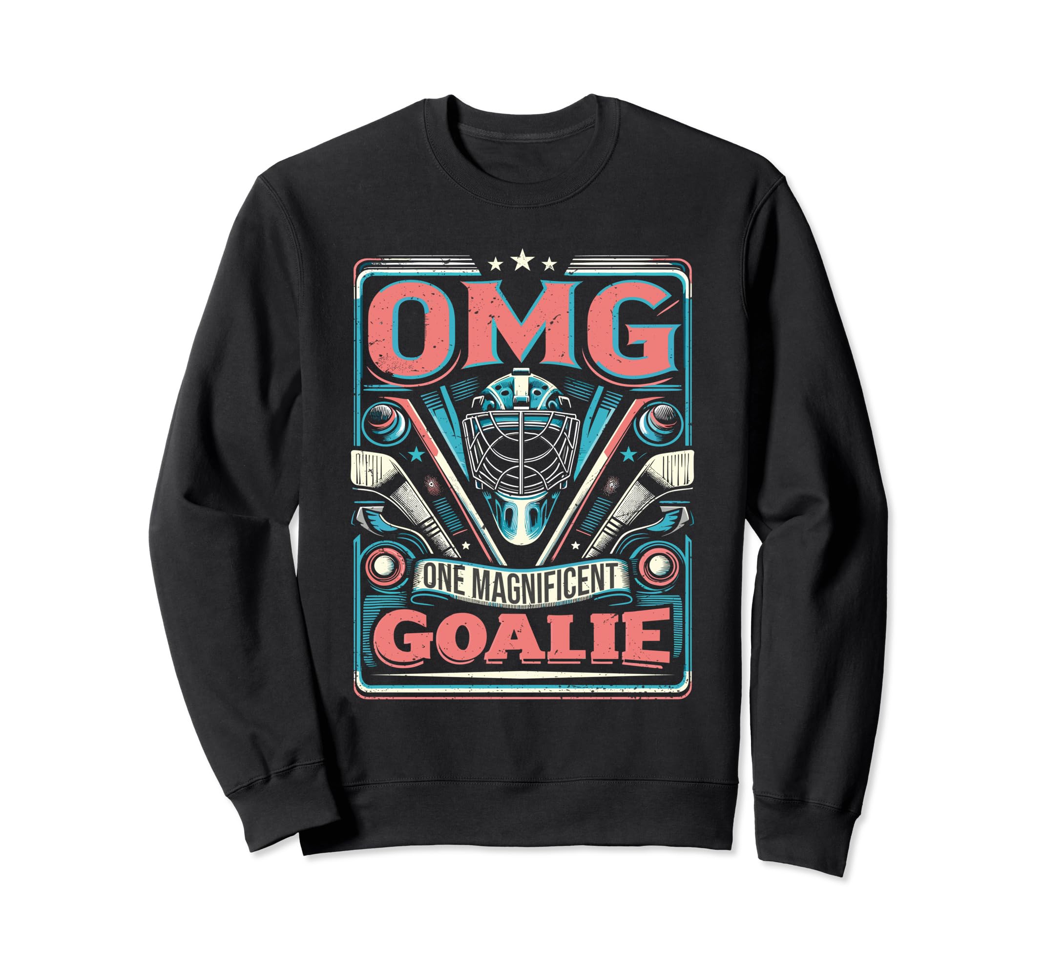 Goalkeeper Ice Hockey Goalie Funny Sweatshirt - Graphic Print Unisex