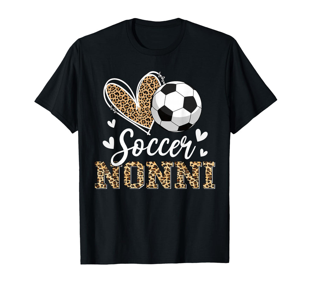 Funny Soccer Nonni Leopard Nonni T-Shirt - Novelty Apparel for Adults