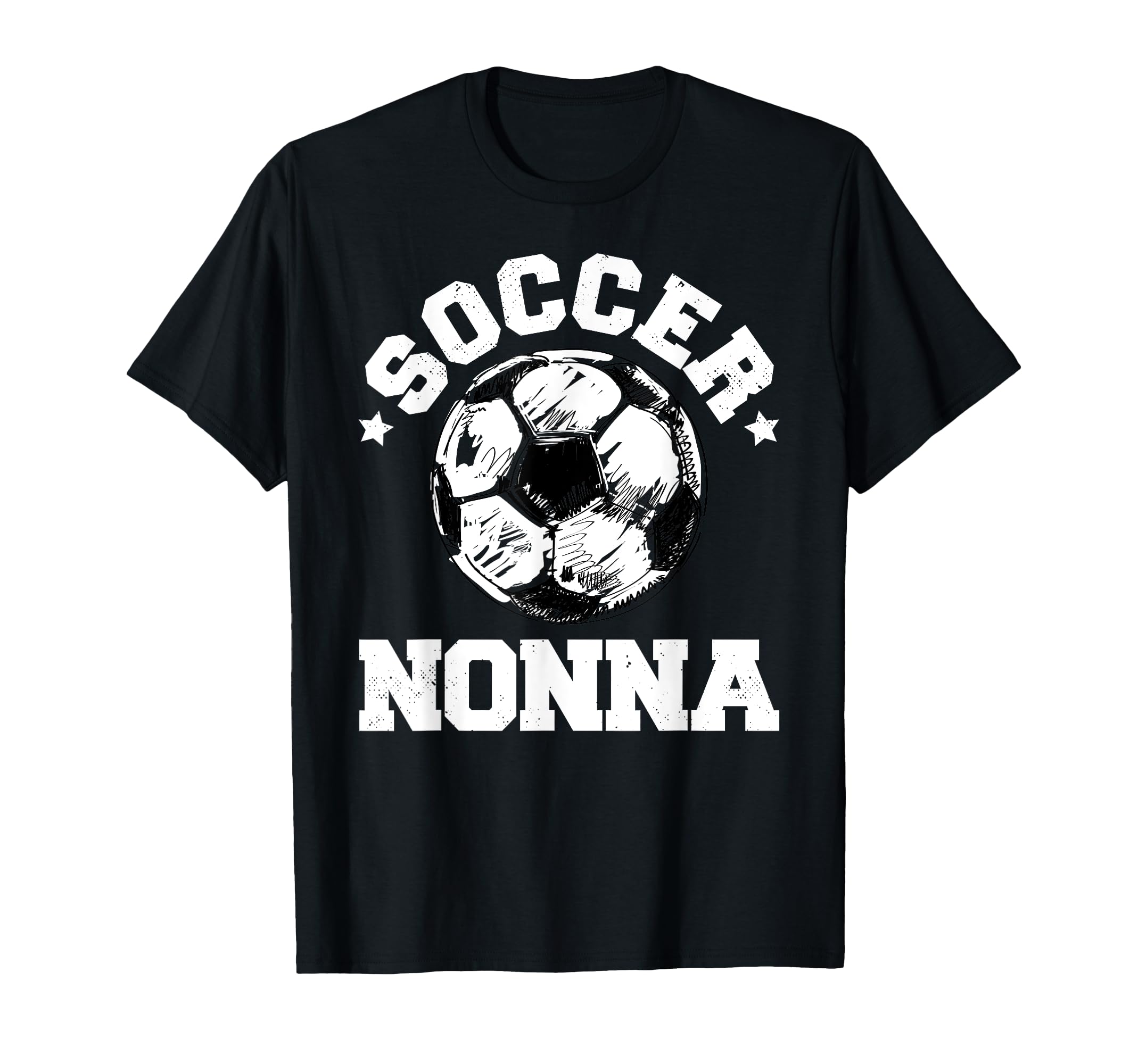Soccer Nonna Soccer Ball Distressed T-Shirt - Minimalist Print Unisex