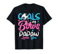 Gender Reveal Goals Or Bows Papaw T-Shirt - Aesthetic Graphic for Adults
