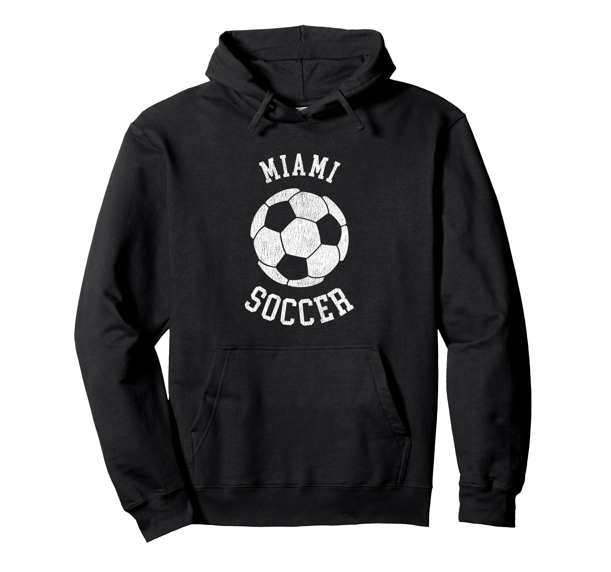 Miami Soccer Distressed 90S Hoodie - Streetwear Style for Adults