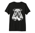 Ball Mascot Black And White Bulldog T-Shirt - Unique Graphic for Adults