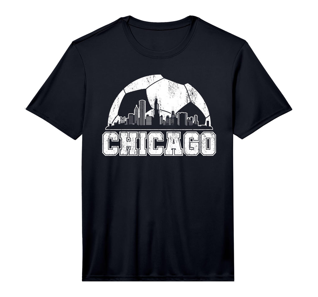 Chicago Skyline Soccer Lover T-Shirt - Streetwear Style for Adults