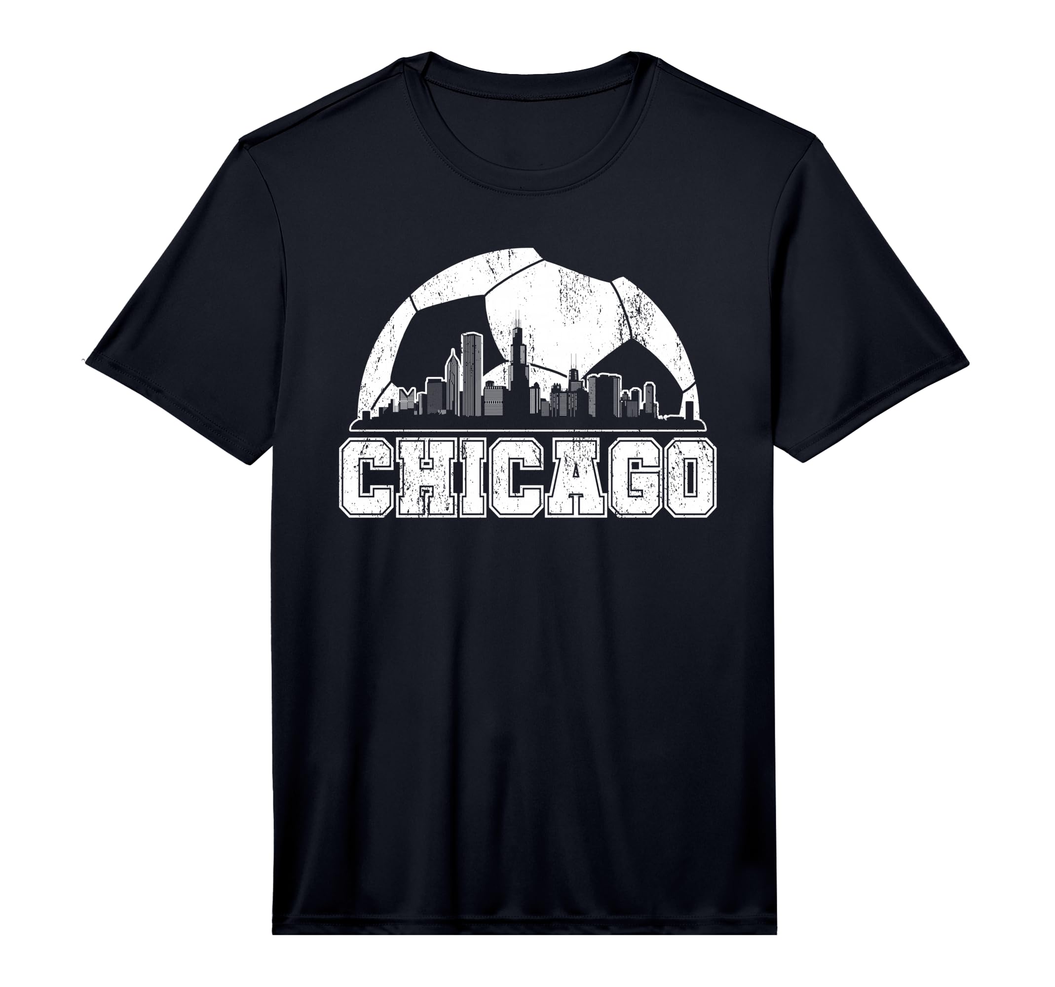 Chicago Skyline Soccer Lover T-Shirt - Streetwear Style for Adults
