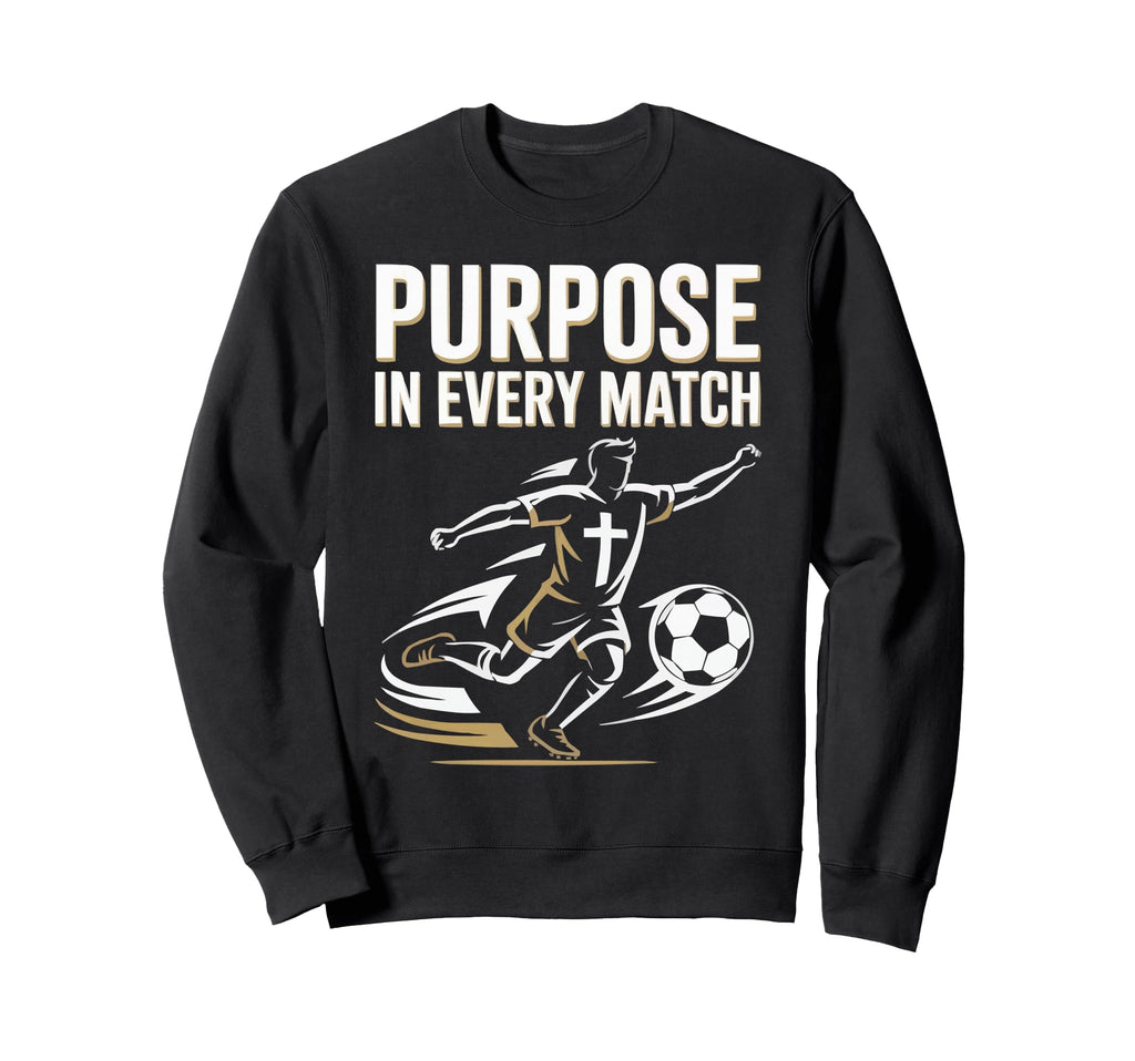 Christian Soccer Player Religious Sweatshirt - Unique Graphic Men Women