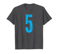 Number 5 Five Distressed Sport Team T-Shirt - Aesthetic Graphic for Adults