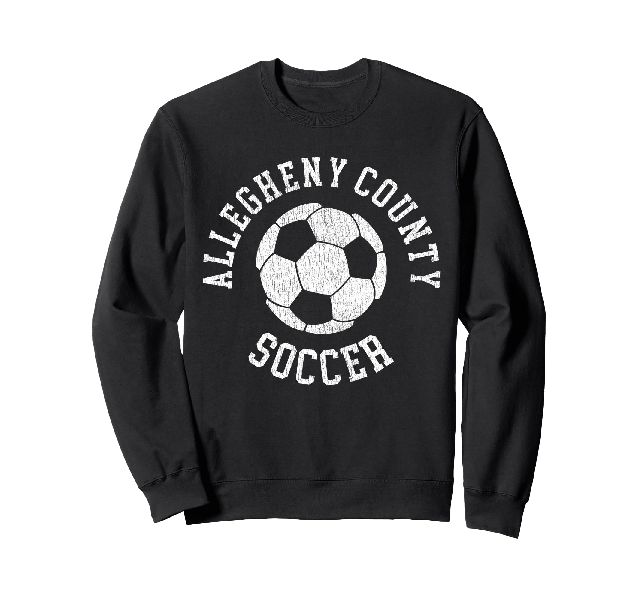 Allegheny County Soccer Distressed 90S Sweatshirt - Graphic Print Men Women