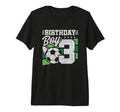 3 Year Old Soccer Birthday 3Rd T-Shirt - Aesthetic Graphic for Adults