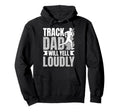 Distressed Running Dad Loudly Dad Loudly Hoodie - Unique Graphic Men Women