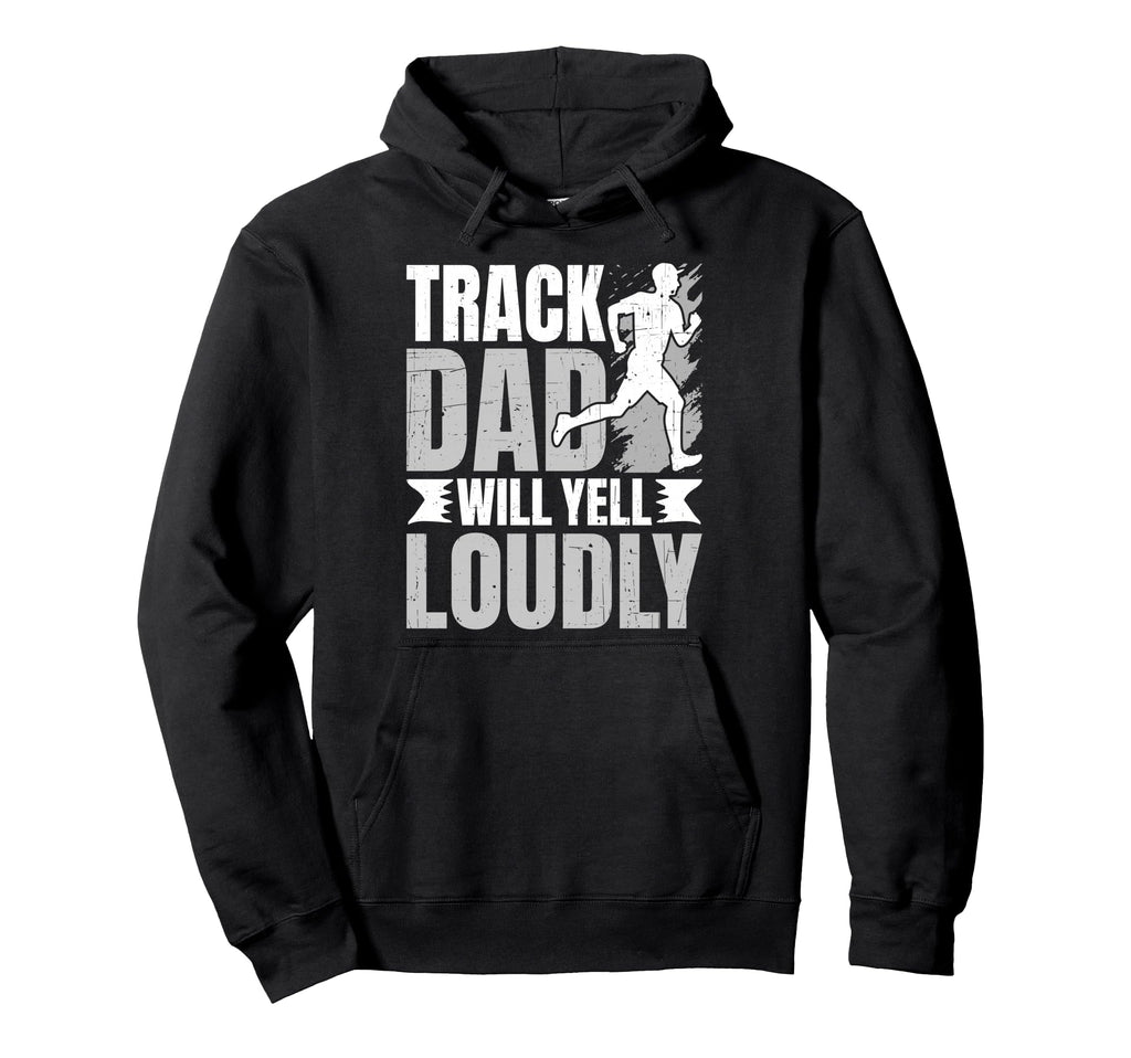 Distressed Running Dad Loudly Dad Loudly Hoodie - Custom Art Print Unisex