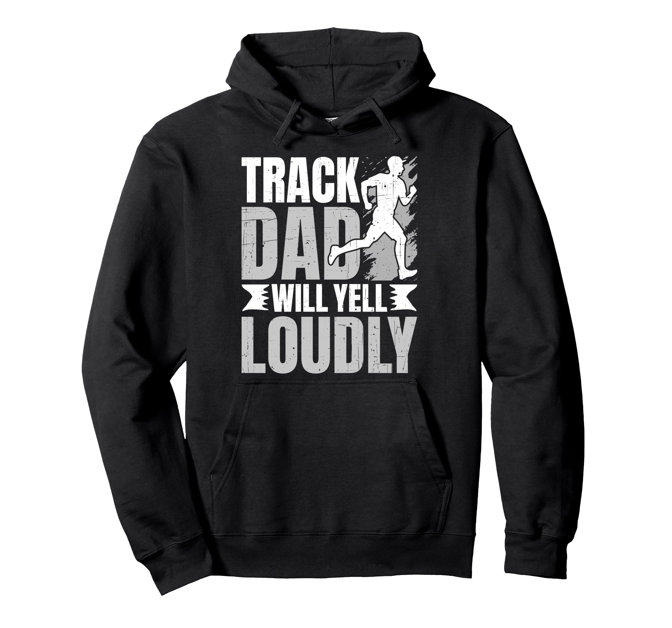 Distressed Running Dad Loudly Dad Loudly Hoodie - Custom Art Print Unisex