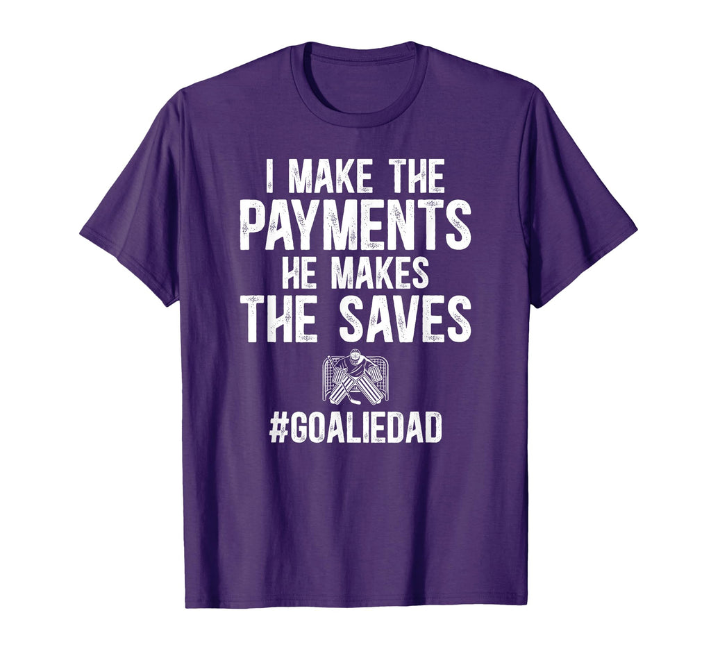 Funny Hockey Goalie Dad Hockey T-Shirt - Aesthetic Graphic Men Women