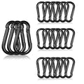 20PCS M4 Black Carabiner Clip, 1.57Inch Bulk Snap Hook Quick Link Small Carabiner Clips,Spring Link Buckle for Fishing Camping Hammock Dog Leashes-120LBS Holding Capacity