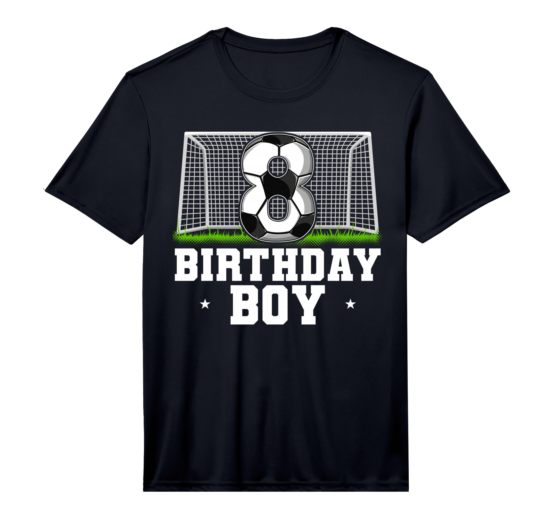8Th Birthday Soccer Performance T-Shirt - Minimalist Print for Adults