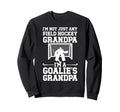 Field Hockey Goalie Grandpa Field Sweatshirt - Unique Graphic Unisex
