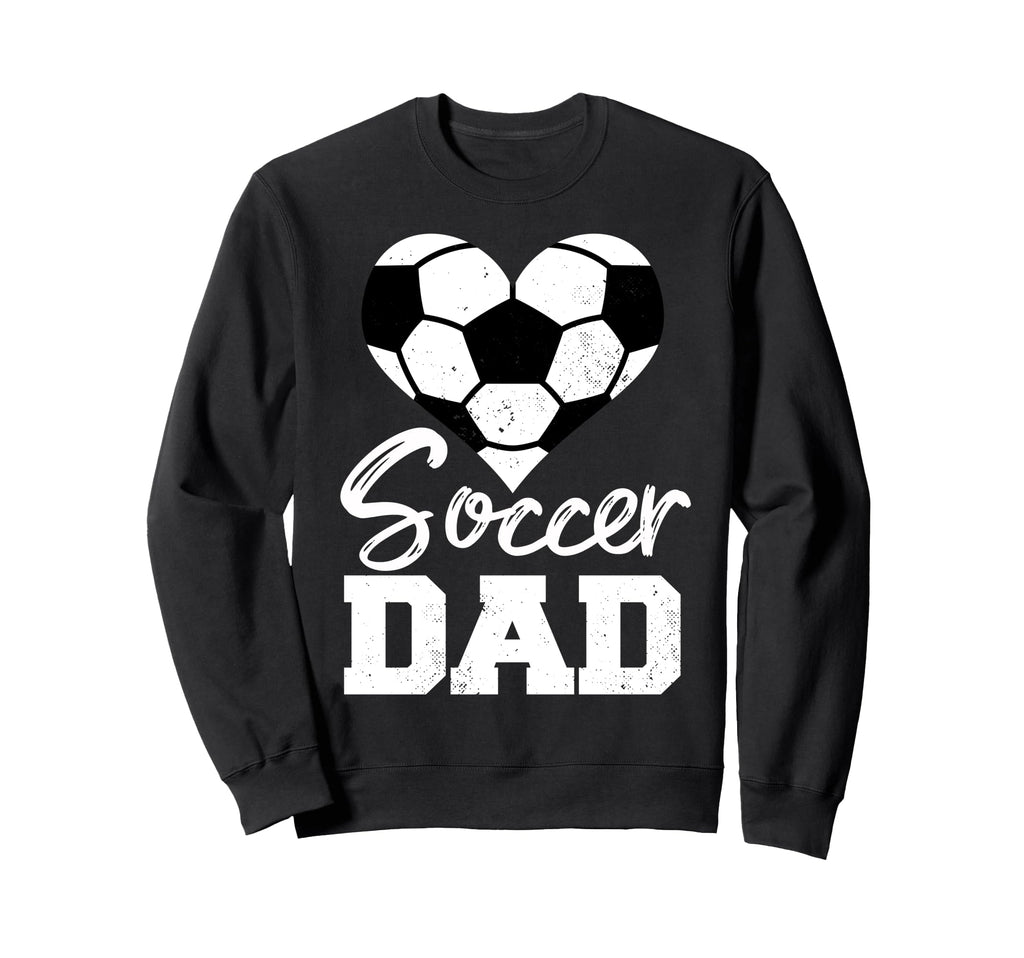 Soccer Dad Heart Funny Sweatshirt - Fun Novelty Design for Adults