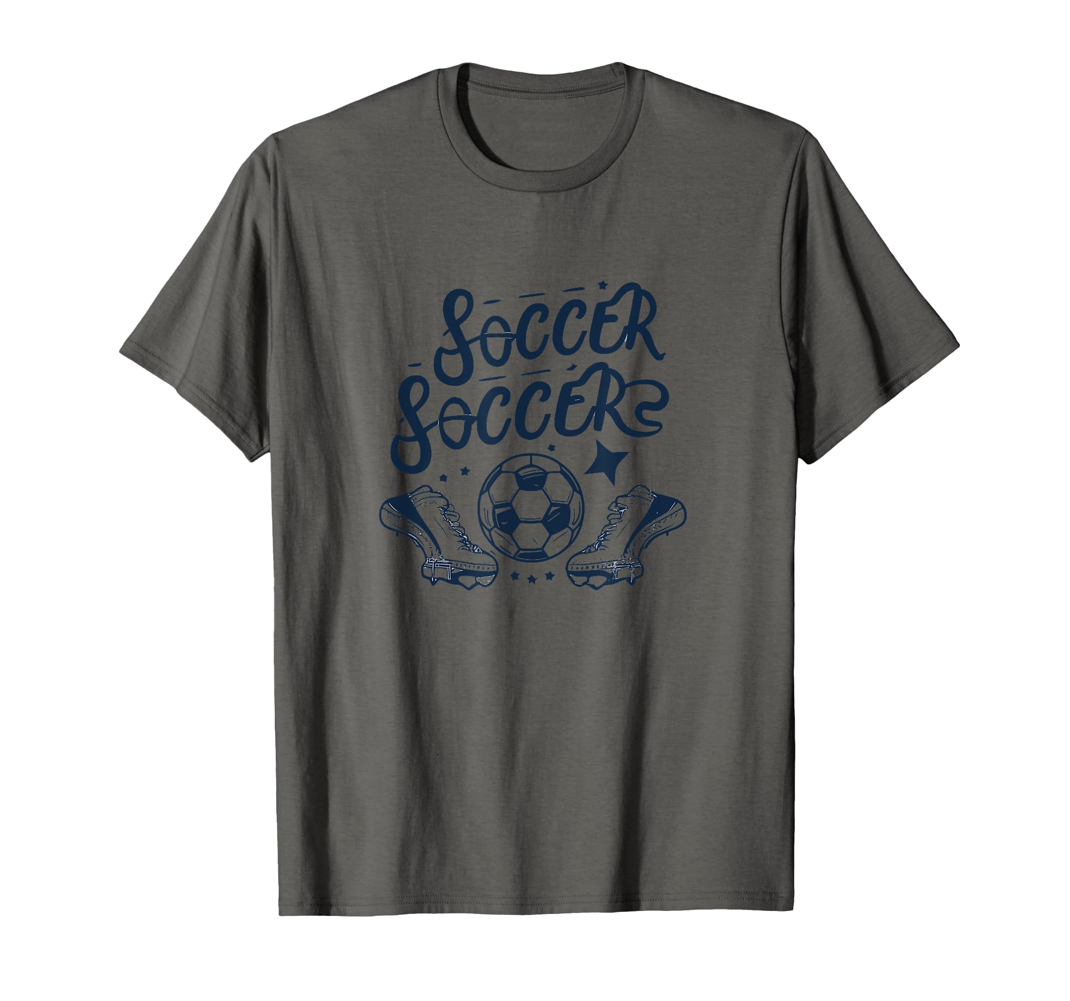 Soccer Soccer Ball Cleats Stars T-Shirt - Unique Graphic for Adults