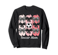 Soccer Mom Coquette Bow Soccer Mom Sweatshirt - Trendy Graphic Unisex