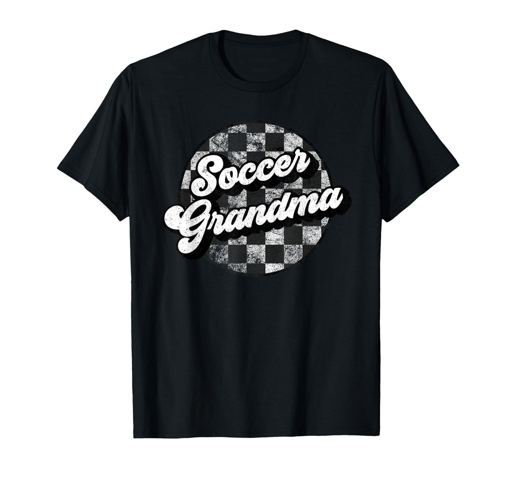 Soccer Grandma Checkered Funny Thats T-Shirt - Aesthetic Graphic Men Women