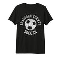 Bradford County Soccer Distressed 90S Tri T-Shirt - Unique Graphic Unisex