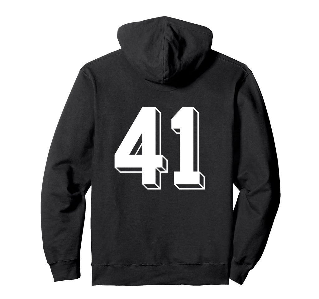 Number 41 Backside 80S 90S Team Jersey Hoodie - Custom Art Print Men Women