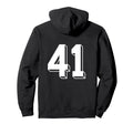 Number 41 Backside 80S 90S Team Jersey Hoodie - Custom Art Print Men Women