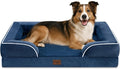 Comfort Expression Large Dog Beds Waterproof Orthopedic Foam Dog Sofa Beds Comfy Pet Bed with Washable Removable Cover & Non-Slip Bottom(Large,Navy Blue)