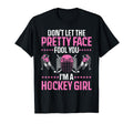 Funny Hockey Art Hockey Player Sport T-Shirt - Minimalist Print for Adults