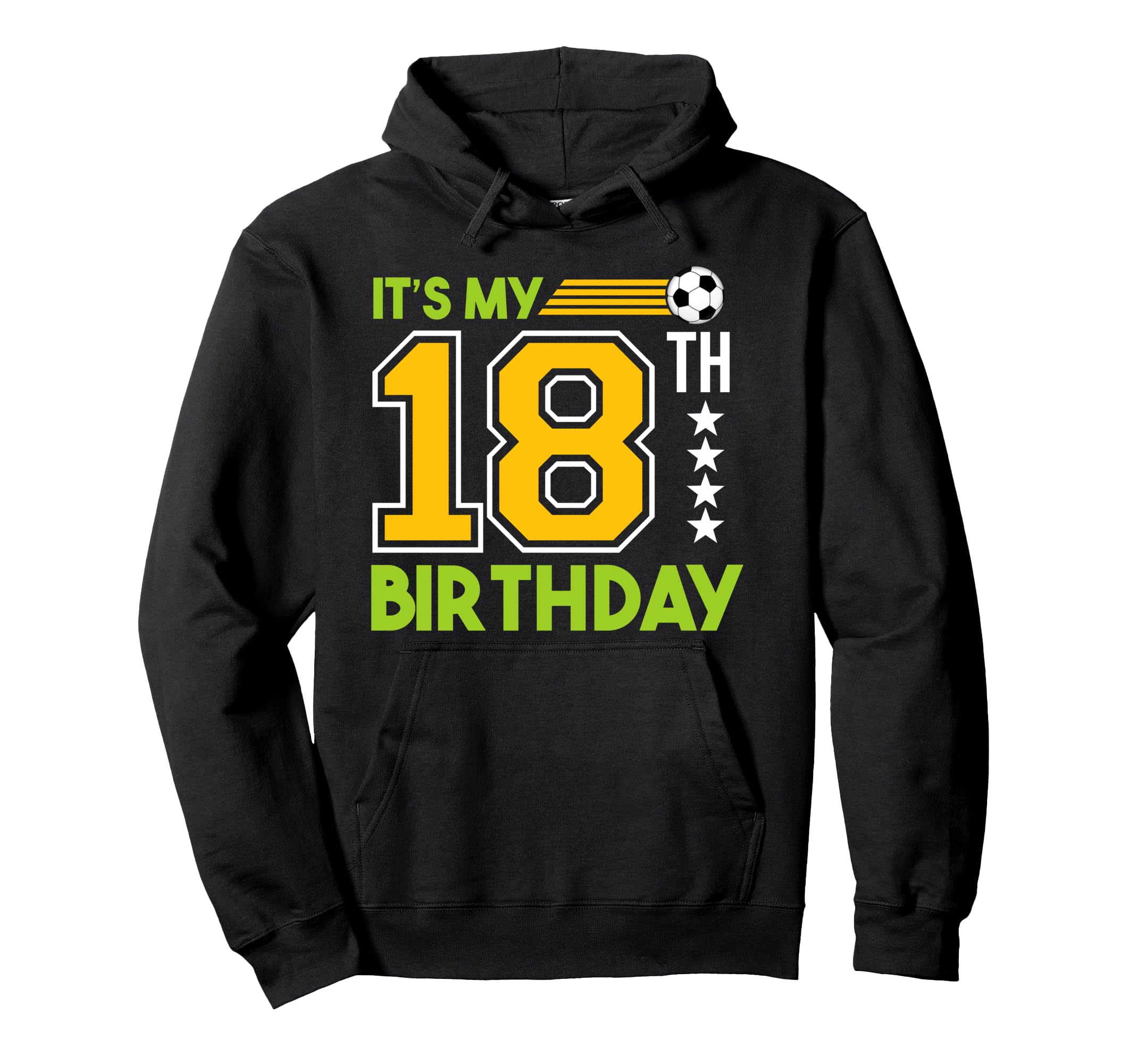 Soccer Player 18Th Birthday Football Hoodie - Minimalist Print for Adults