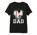 Ball Dad Baseball Soccer Heart Nana Both T-Shirt - Novelty Apparel Unisex