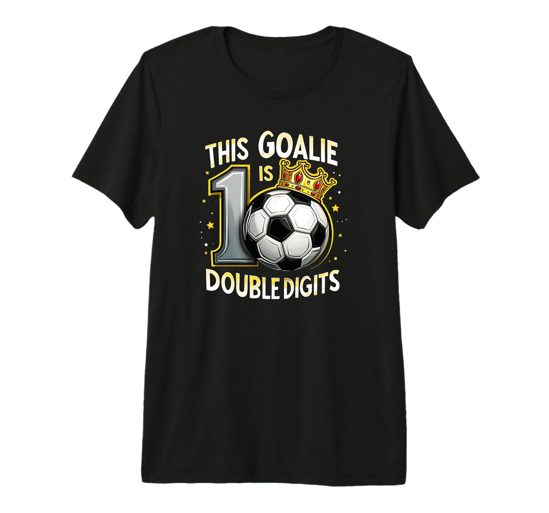 Funny 10Th Birthday Soccer Goalie T-Shirt - Aesthetic Graphic Men Women
