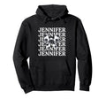 Jennifer Personalized Coquette Soccer Hoodie - Trendy Graphic Men Women
