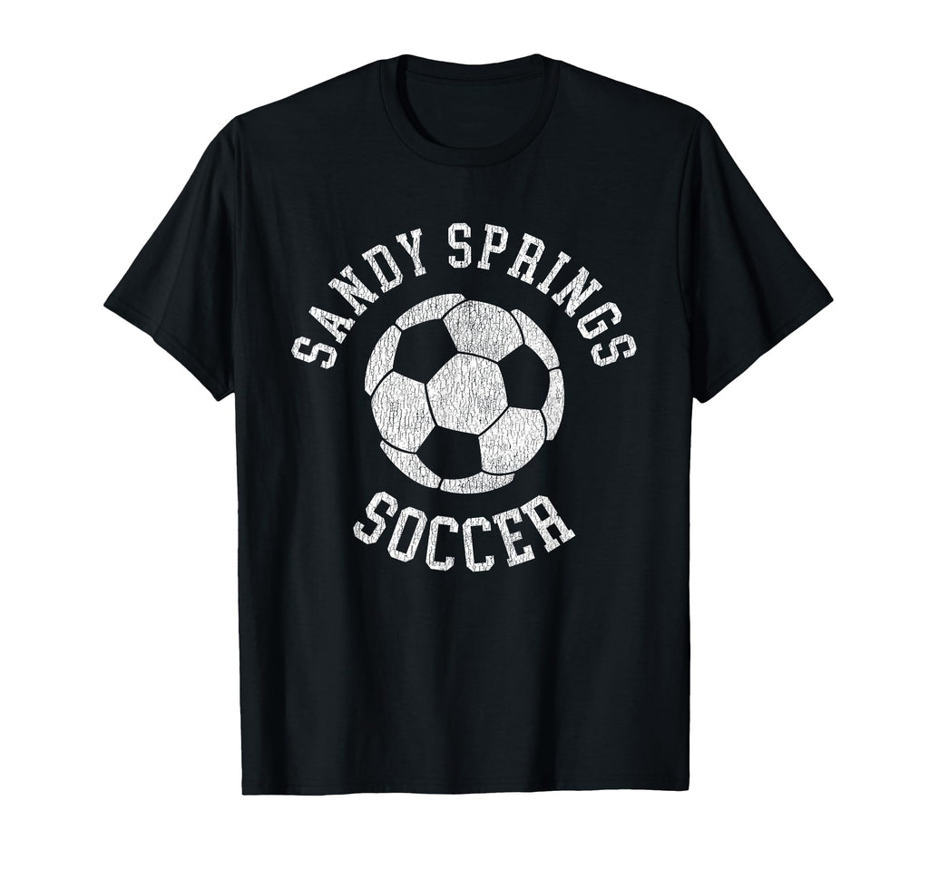 Sandy Springs Soccer Distressed 90S T-Shirt - Streetwear Style Unisex