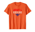Holland Nederland Dutch Flag Heart T-Shirt - Minimalist Print Unisex