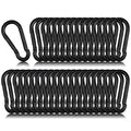 50 Pack 1.97" Heavy Duty Carabiner Clips, M5 Black Galvanized Steel Spring Snap Hooks, Rust-Resistant Keychain Clips for Hammock, Camping, Hiking, Fishing, Swing Set