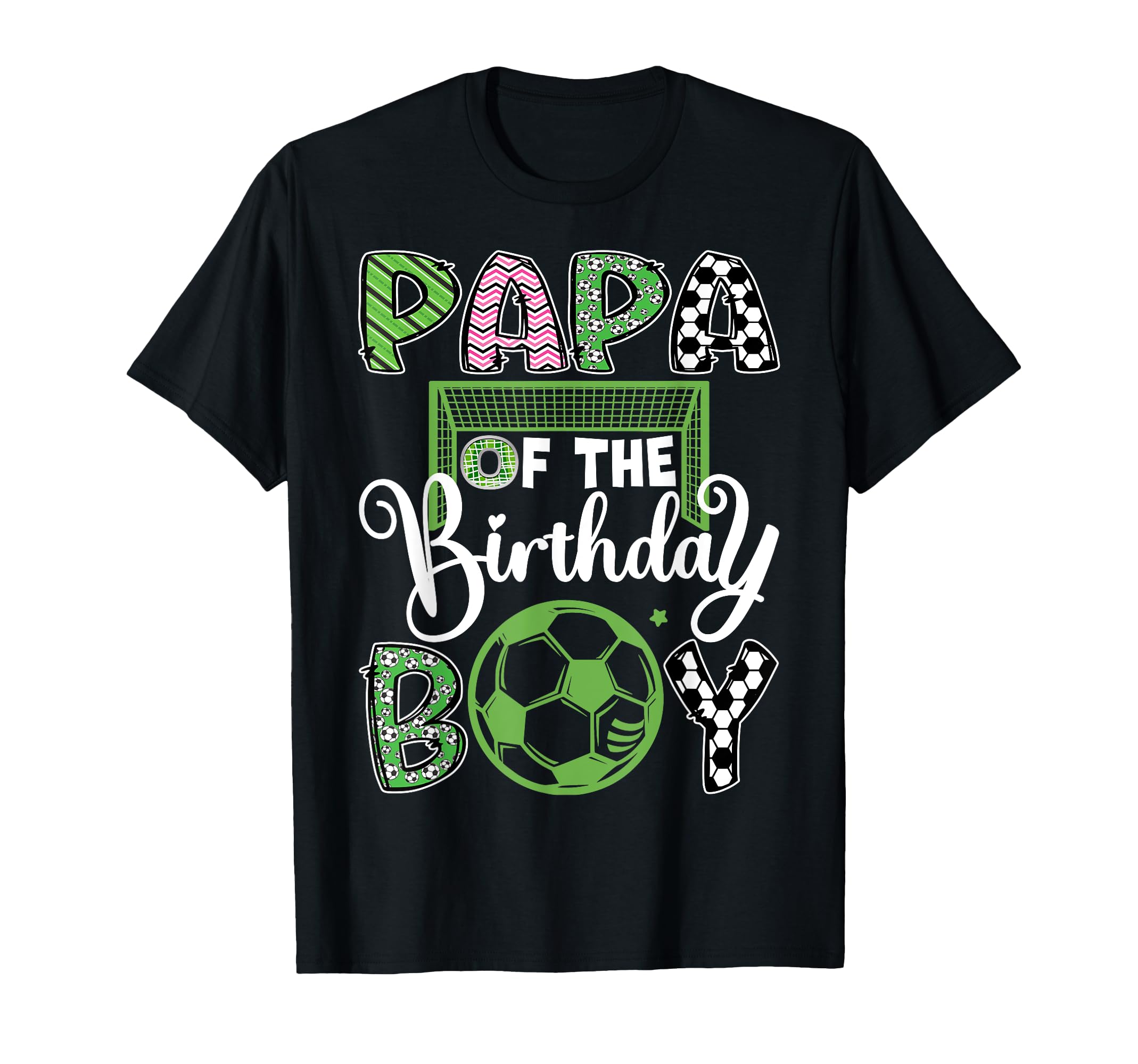 Papa Birthday Soccer Player Birthday T-Shirt - Graphic Print for Adults