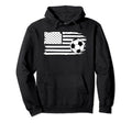 Distressed American Flag Soccer Ball Usa Hoodie - Novelty Apparel Unisex
